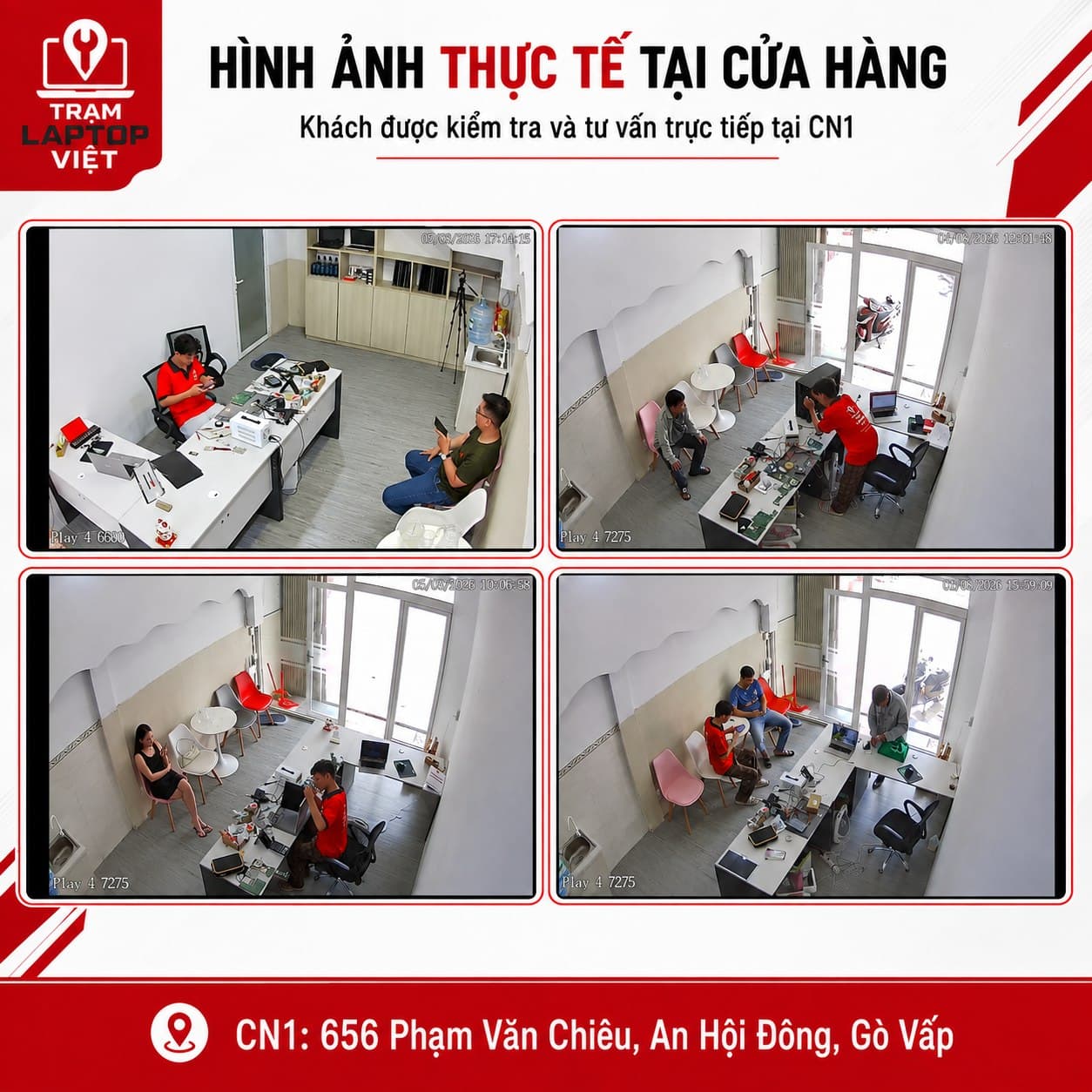 Cửa hàng thật Trạm Laptop Việt tại 656 Phạm Văn Chiêu